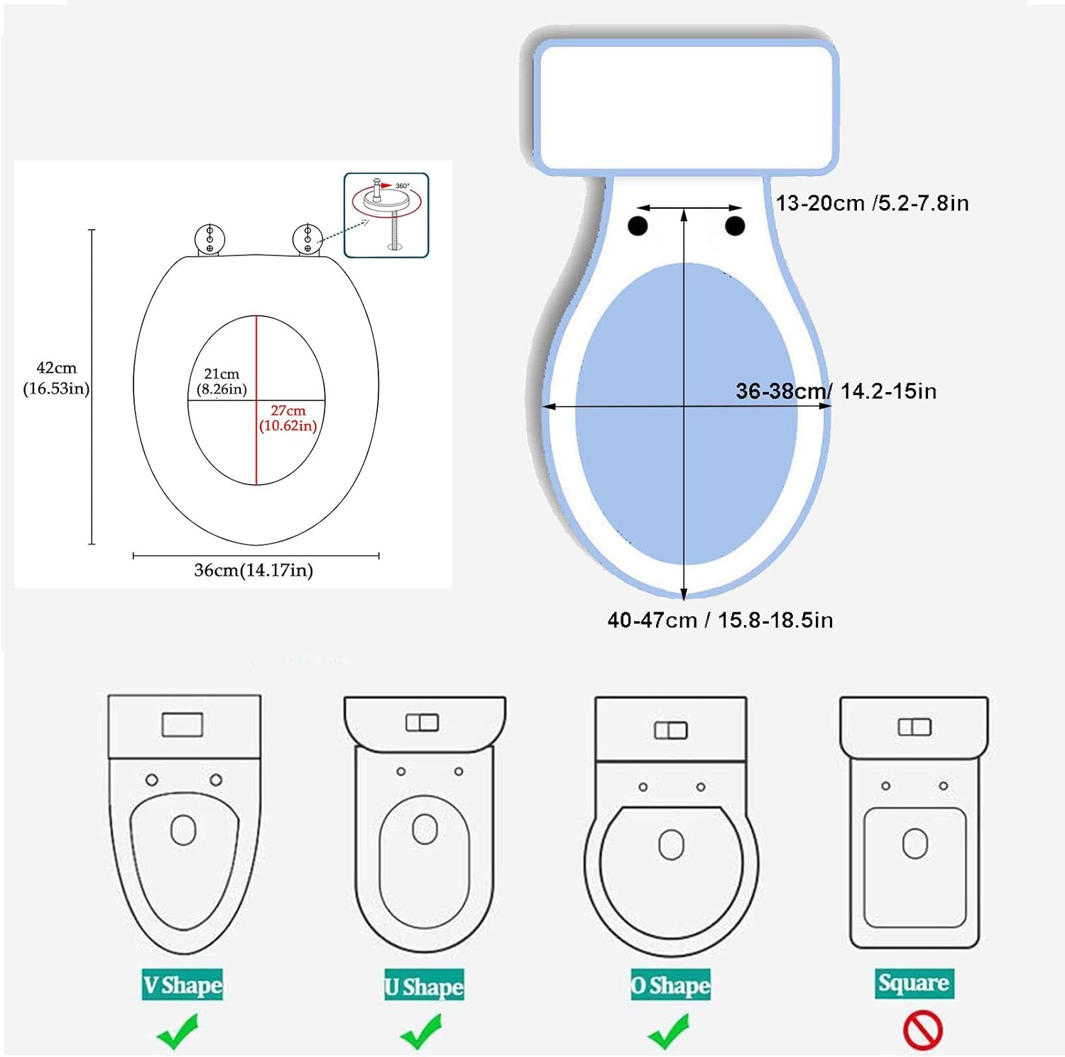 Glitter Soft Close Toilet Seat with Quick Release, 360° Adjustable Hinges, Oval Design, Easy to Install and Clean - Gold/Silver/Black