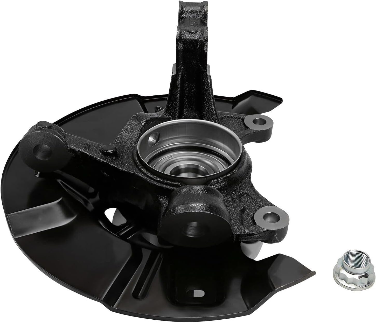 Detroit Axle - FWD Front Steering Knuckles & Wheel Hub Bearings Disc Brake Calipers with Brackets Replacement for 2009-2013 Toyota Matrix 2.4L