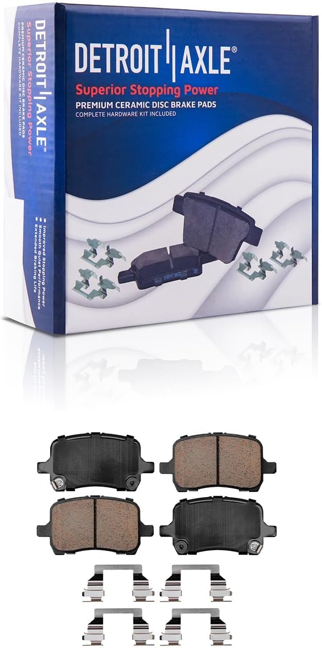 Detroit Axle - Front Brake Kit for Chevrolet 2006-2008 Malibu 2008-2010 HHR Pontiac 2005-2010 G6, Disc Brake Rotors Ceramic Brakes Pads Wheel Bearing Hubs 2007 Replacement: 11.65 inch Rotor