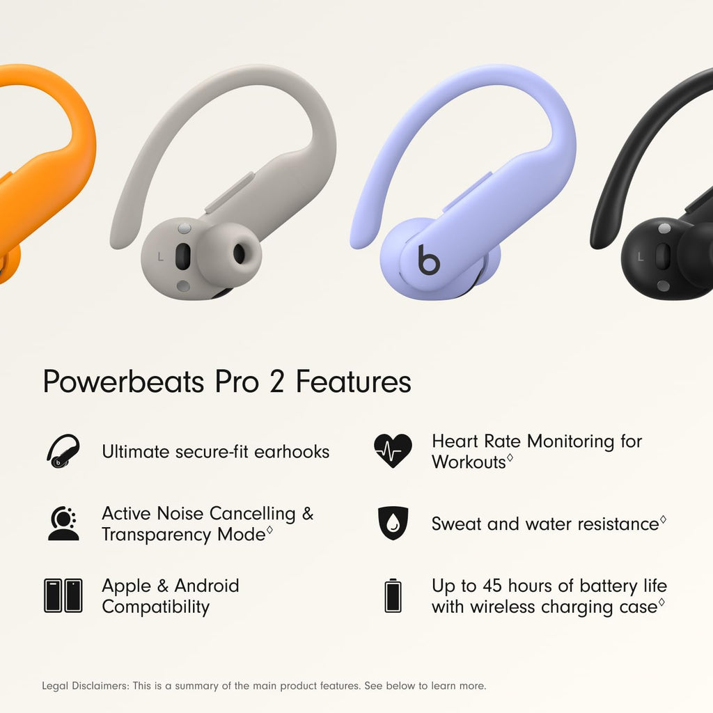 Beats Powerbeats Pro 2 Wireless Bluetooth Earbuds with Apple Care+ (2 Years) - Hyper Purple