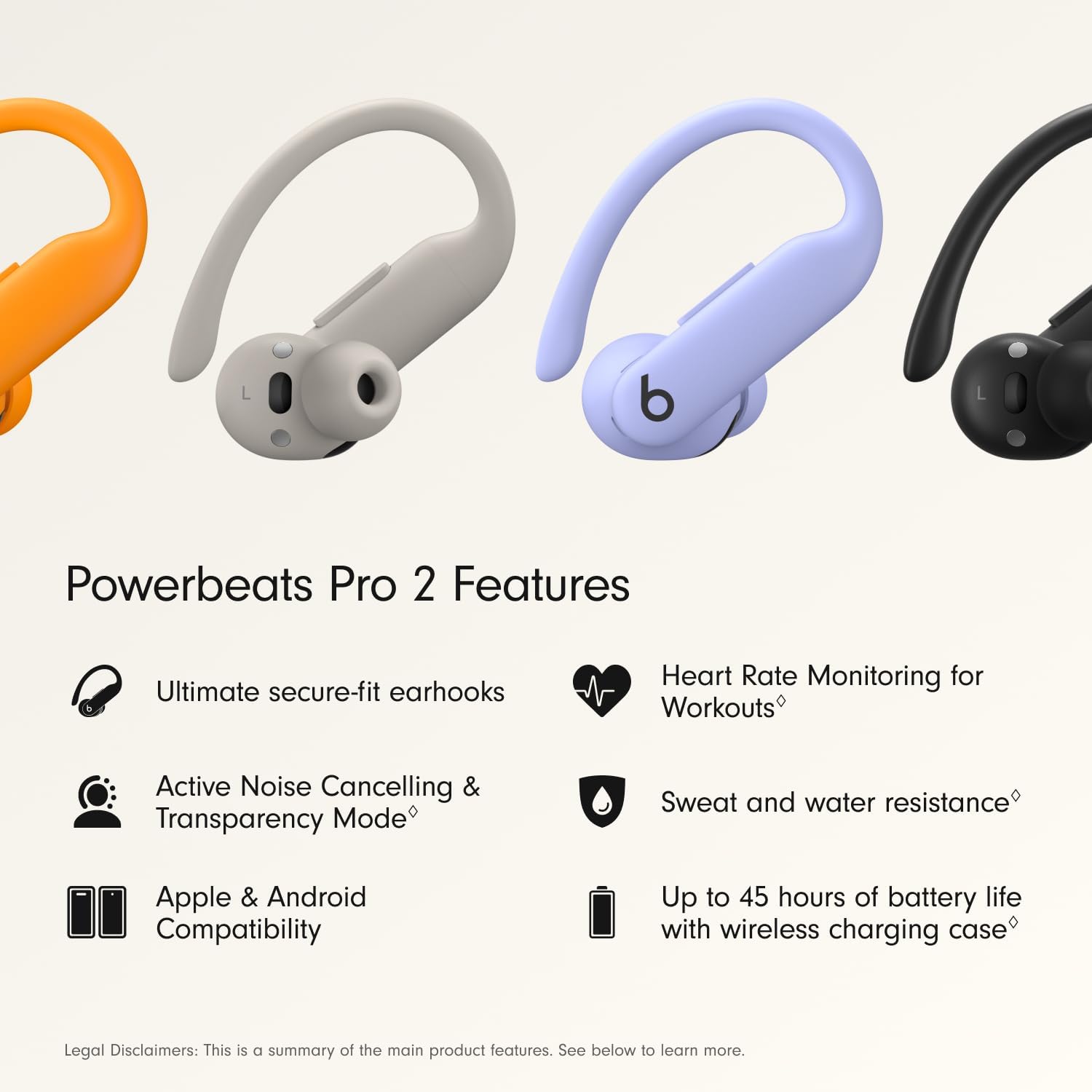 Beats Powerbeats Pro 2 Wireless Bluetooth Earbuds with Apple Care+ (2 Years) - Hyper Purple