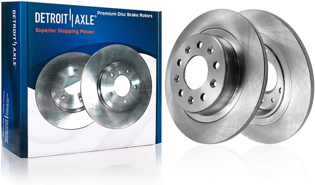 Detroit Axle - Brake Rotors for Chevrolet Equinox Malibu GMC Terrain Buick LaCrosse Regal Sportback TourX, Disc Brake Rotors Replacement : 11.81' inch Front and 11.34' inch Rear Rotor