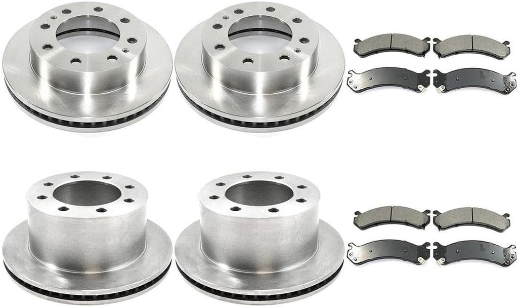 8X Brake Kit - Brakes and Rotors Kit Front and Rear Automotive Replacement Brake Kits for Chevrolet Silverado 3500 HD 2007-2010 for Chevy Silverado 3500 HD 2007-2010