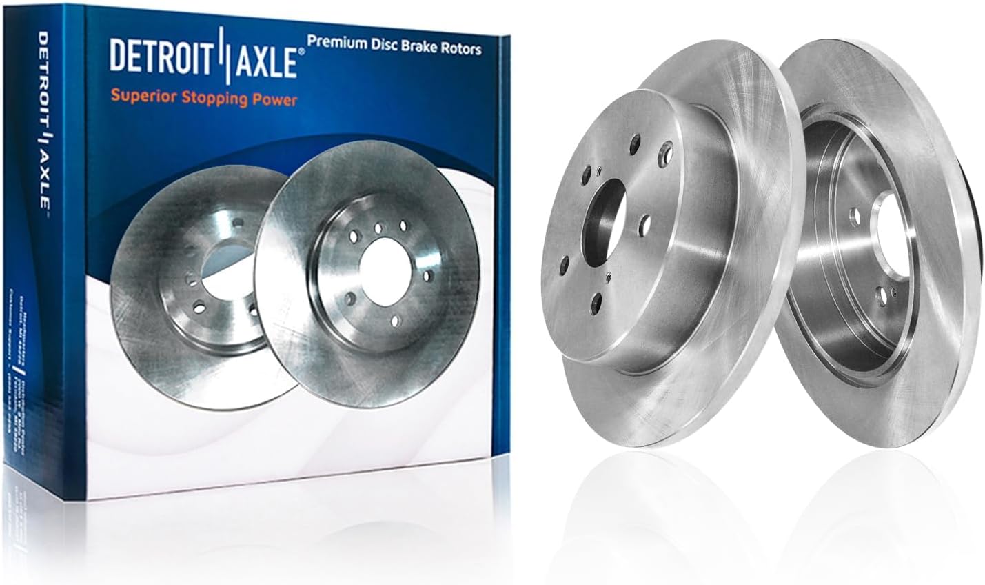 Detroit Axle - Brake Rotors for Toyota 2012-2017 Prius V 10.83' inch Front and 11.42' inch Rear Disc Brake Rotors 2013 2014 2015 2016 Replacement