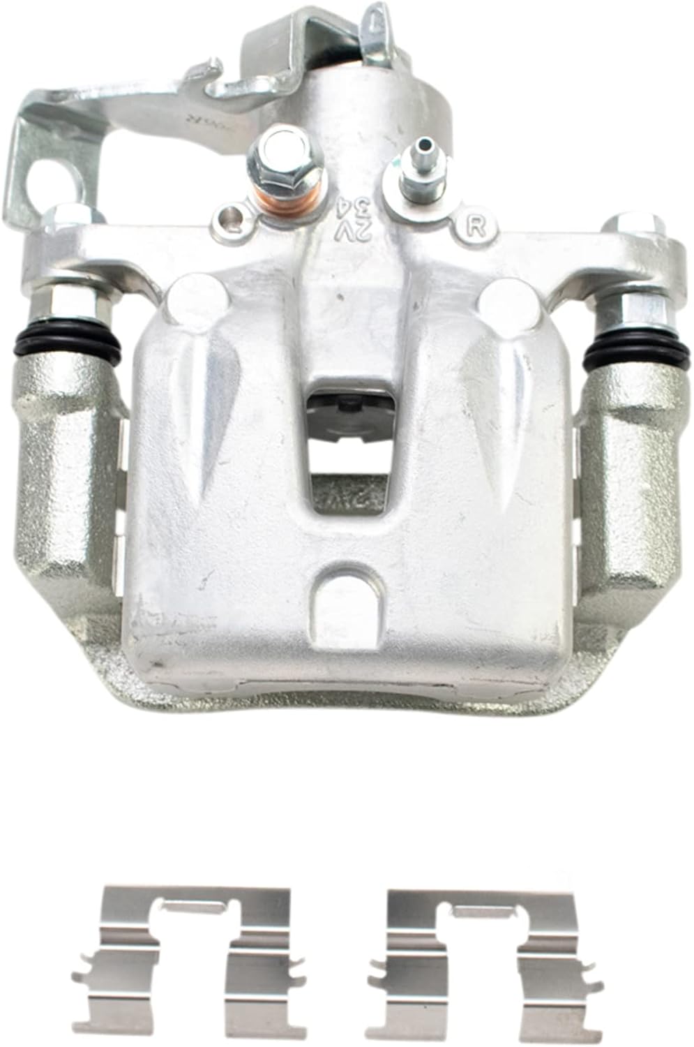 TRQ Rear Ceramic Brake Pad, Performance Rotor & Caliper Kit Compatible with Kia Hyundai