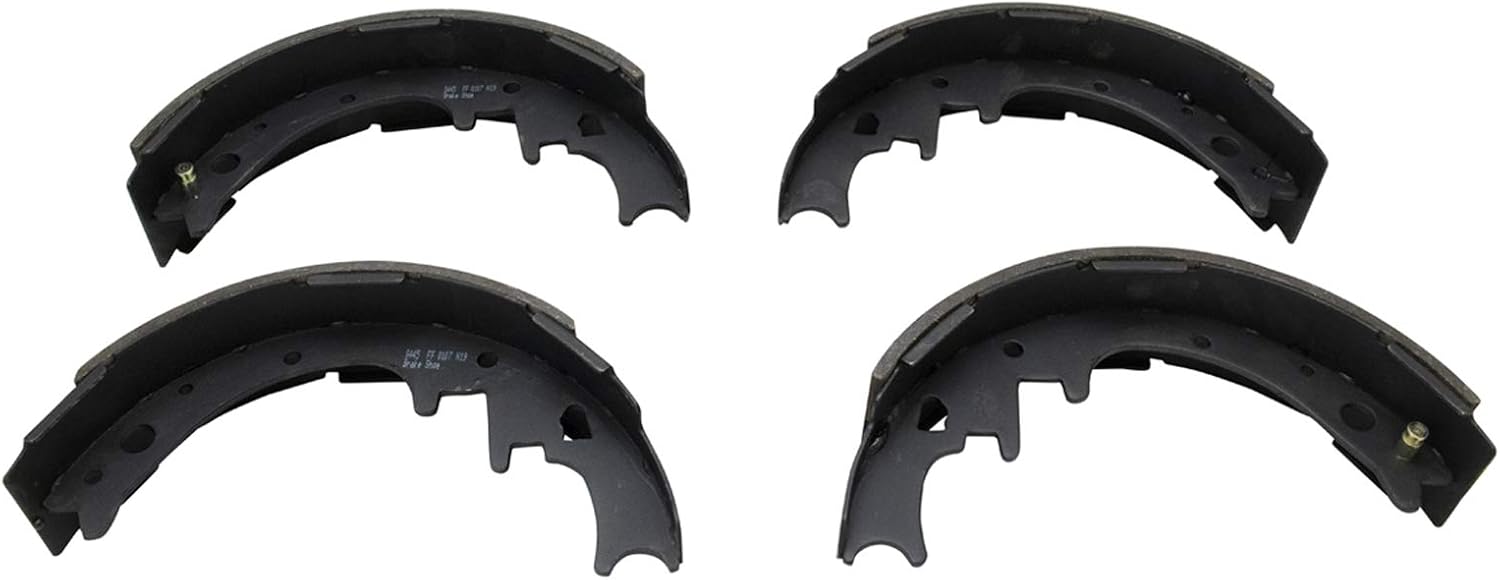 TRQ Rear Brake Shoe Pad & 10 Inch Brake Drum Pair Set Kit LH & RH Compatible with Dakota