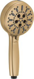Delta 7-Setting Brushed Gold Wall-Mount Handheld Shower Head with ProClean Spray, Hand Held Shower Head with High Pressure Spray, Lumicoat Chrampagne Bronze 59584-CZ-PR-PK