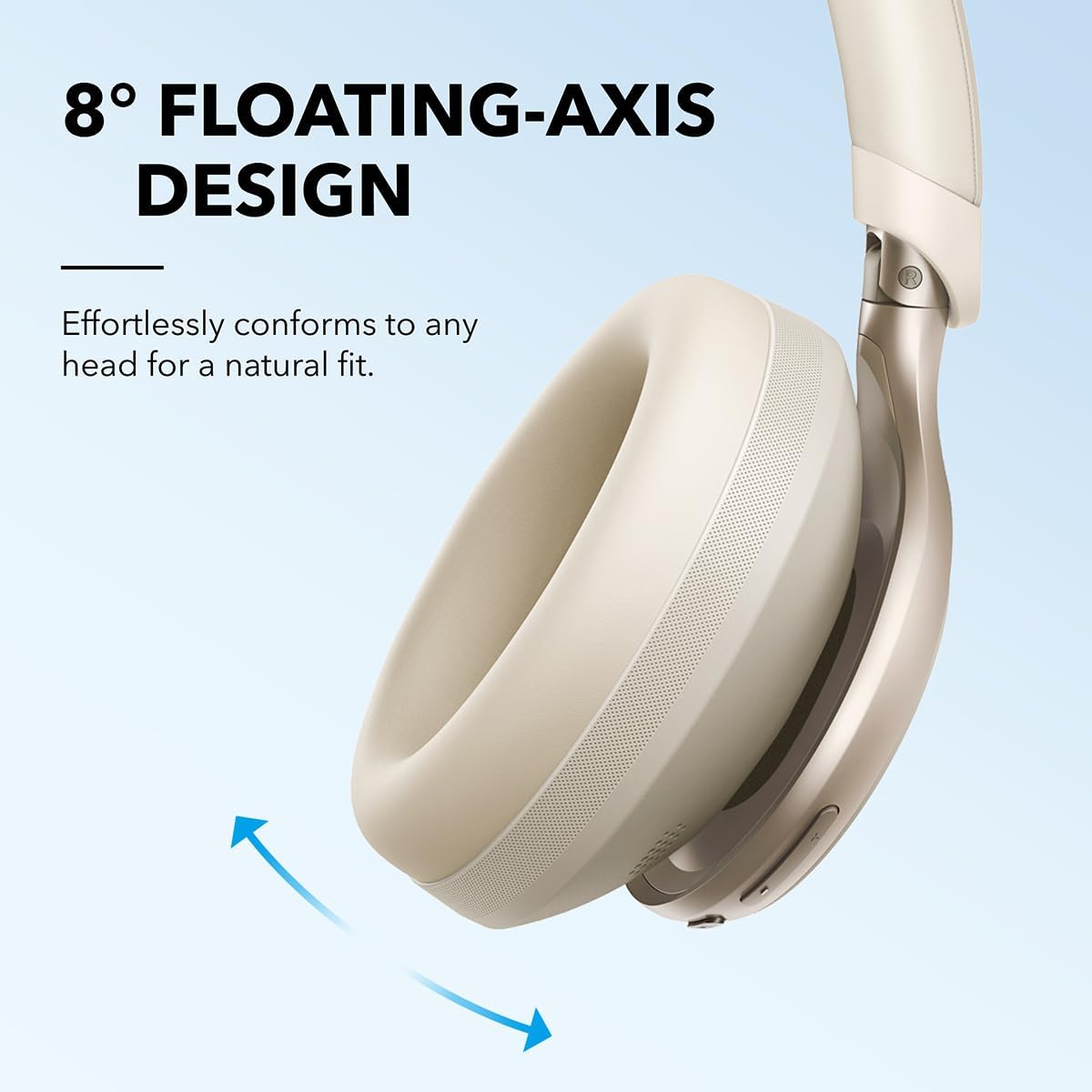 Soundcore by Anker Space One Active Noise Cancelling Headphones, with Headphones Case, 2X Stronger Voice Reduction, 40H ANC Playtime, App Control, LDAC Hi-Res Wireless Audio