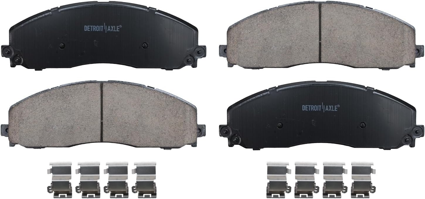 Detroit Axle - Front Brake Kit for 2012-2022 Ford F-250 Super Duty, 2013-2022 Ford F-350 Super Duty 2013-2016 Ford F-450 Super Duty, 14.29' inch Disc Brake Rotors Ceramic Brakes Pads Replacement