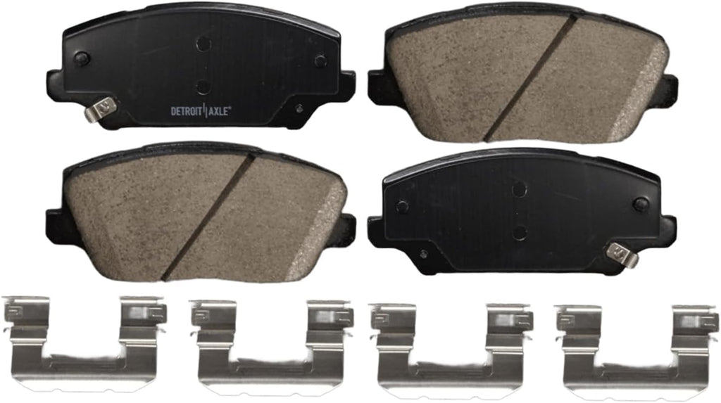 Detroit Axle - Front Brake Kit for 2017-2020 Kia Cadenza 12.60' inch Disc Brake Rotors Ceramic Brakes Pads with Hardware 2018 2019 Replacement