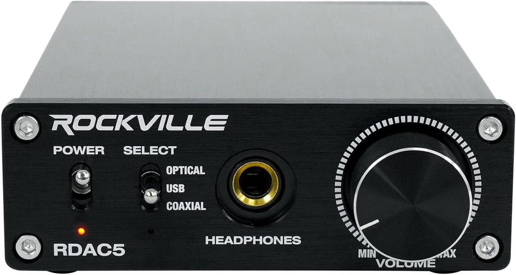 Audiosavings Bundle: AKG K553 MK2 MKII Closed Back Studio Monitoring Headphones w/Detachable Cable Bundle with Rockville RDAC5B DAC Digital to Analog Converter USB/Optical/RCA/Headphone Amp (2 Items)