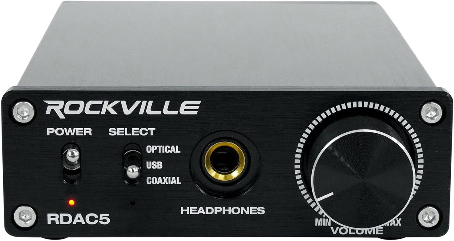 Audiosavings Bundle: AKG K553 MK2 MKII Closed Back Studio Monitoring Headphones w/Detachable Cable Bundle with Rockville RDAC5B DAC Digital to Analog Converter USB/Optical/RCA/Headphone Amp (2 Items)