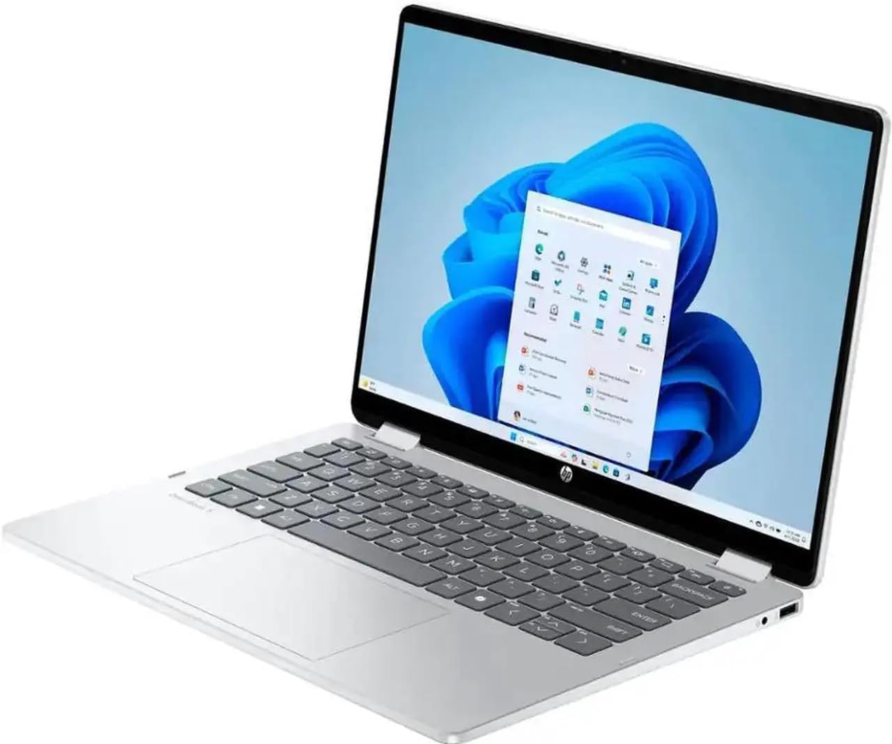 HP OmniBook 5 Flip 2-in-1 Laptop, 14' 2K Touchscreen Display, Intel Core 5 120U, 8GB RAM 512GB SSD, Wi-Fi 6E, Bluetooth 5.3, Backlit Keyboard, 256gb 9H Docking Station, Windows 11 Home, Silver