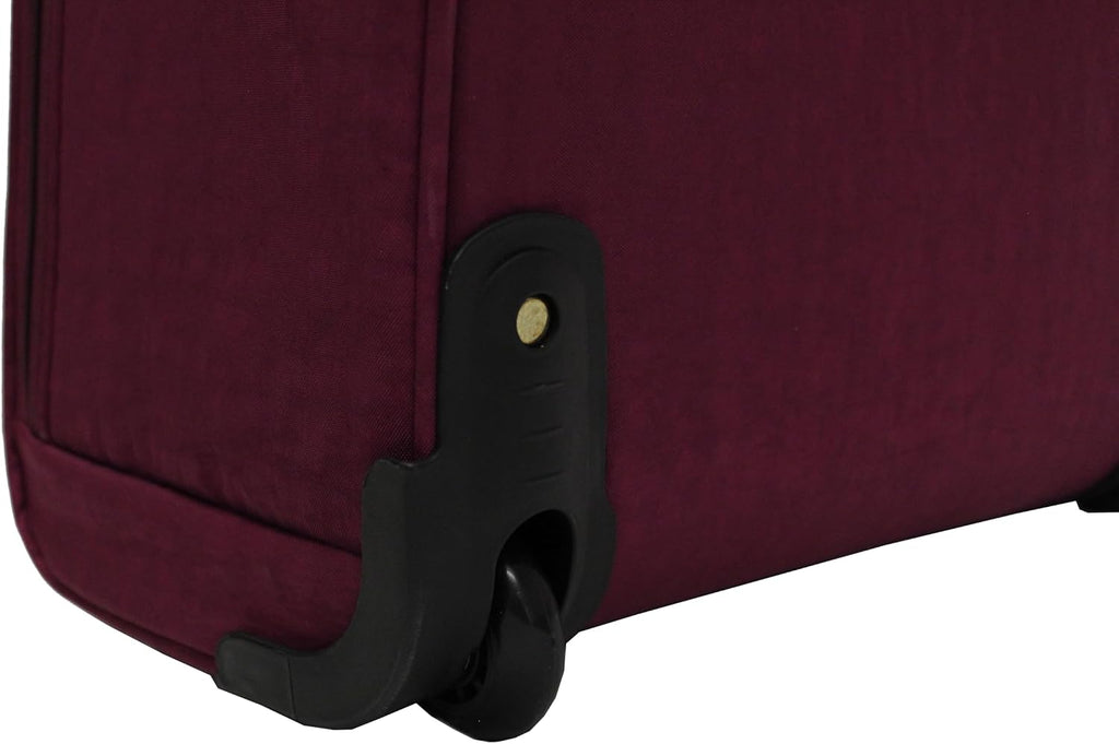 Steve Madden Designer 15 Inch Carry on Suitcase- Small Weekender Overnight Business Travel Luggage- Lightweight 2- Rolling Spinner Wheels Under Seat Bag for Women (Peek-A-Boo Purple)