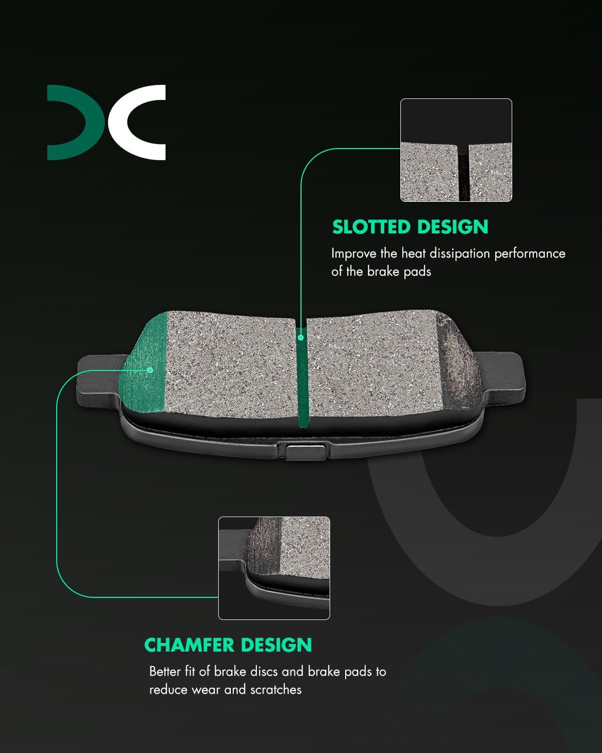 SCITOO Rear 11.5' Brake Pads and Rotors Kits Fit For Nissan Rogue 2008 2009 2010 2011 2012 2013 2014 2015 2016 2017