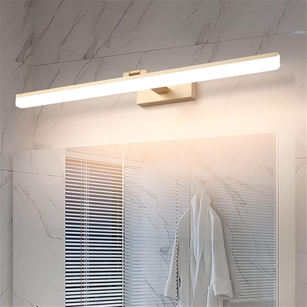 Modern 12W LED Vanity Light, 20Inch Wall Mounted Mirror Vanity Lighting Adjustable Wall Lights Fixtures for Bathroom Cupboard,Silver,Warm White(Gold,Cool White)