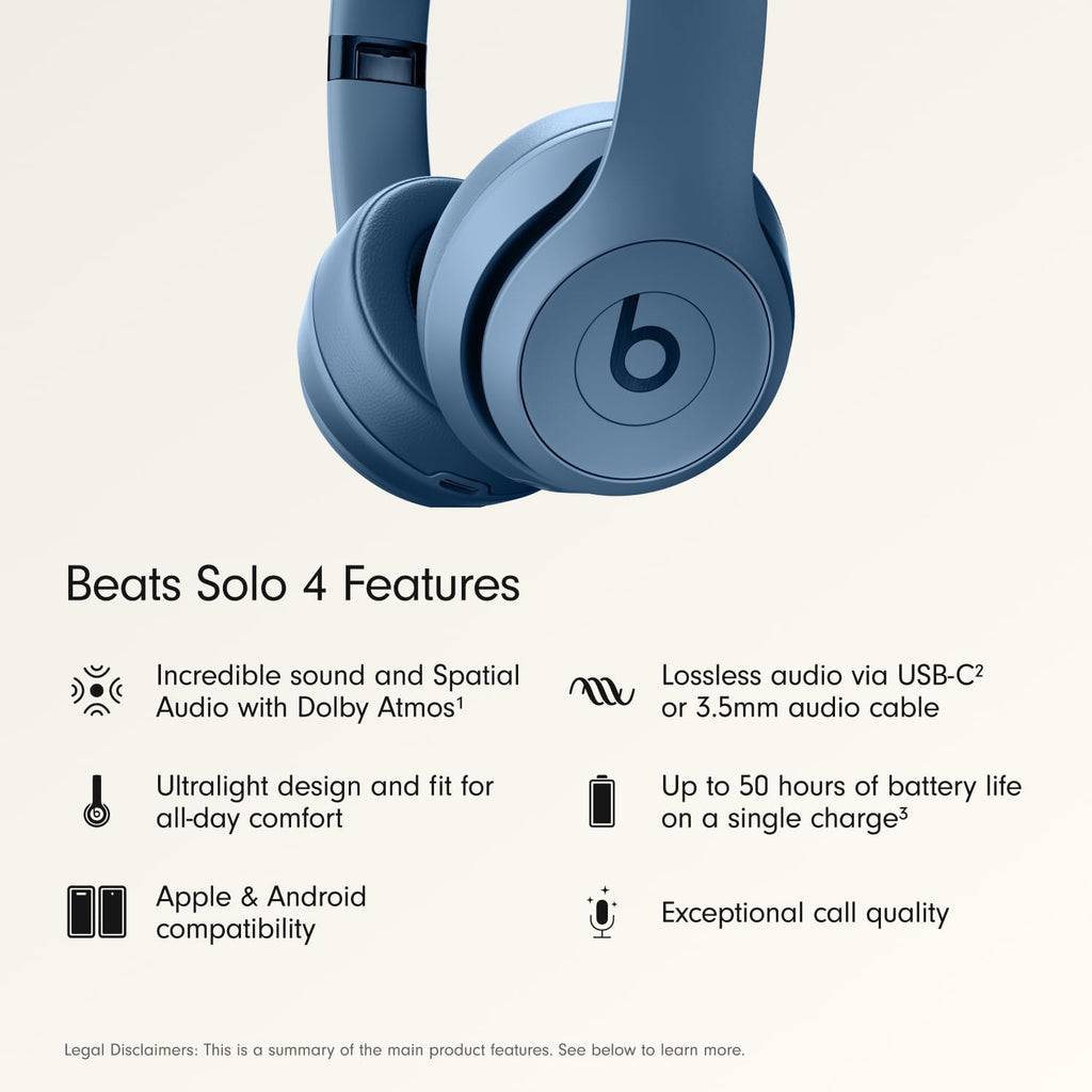 Beats Solo4 with AppleCare+ for Headphones (2 Years) - Slate Blue
