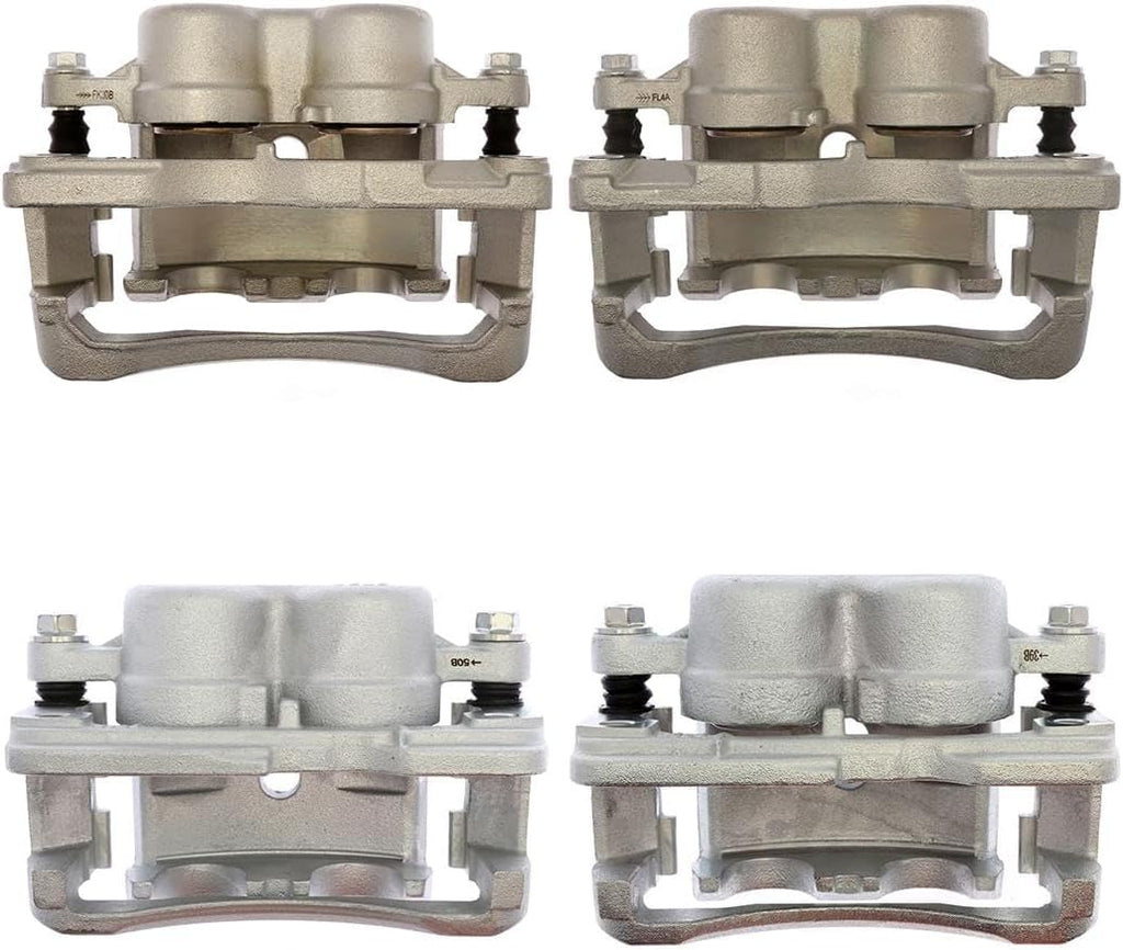 Brake Caliper Set, 4Pack Front and Rear Caliper Kit Disc Brake Caliper fits Chevy Silverado 1500 HD 2001-2006 fits Chevrolet Silverado 2500 1999-2004 fits Chevy Silverado 2500 1999-2004