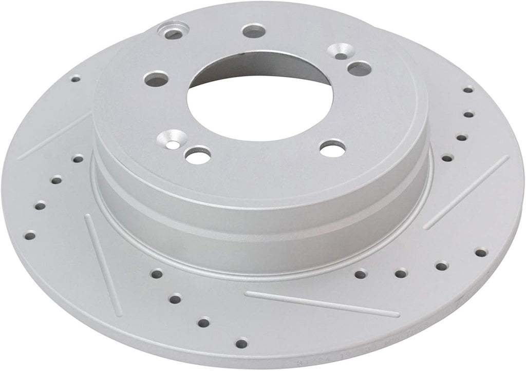 TRQ Performance Rear Brake Pad and Rotor Set Ceramic Solid Rotors Calipers Compatible with 2006 Hyundai Sonata