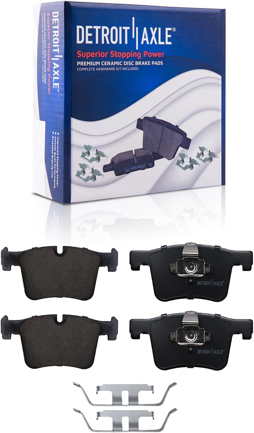 Detroit Axle - Front Disc Rotors and Pads Kit Calibers w/Bracket Replacement for 428i 430i xDrive Gran Coupe - 8pc Set