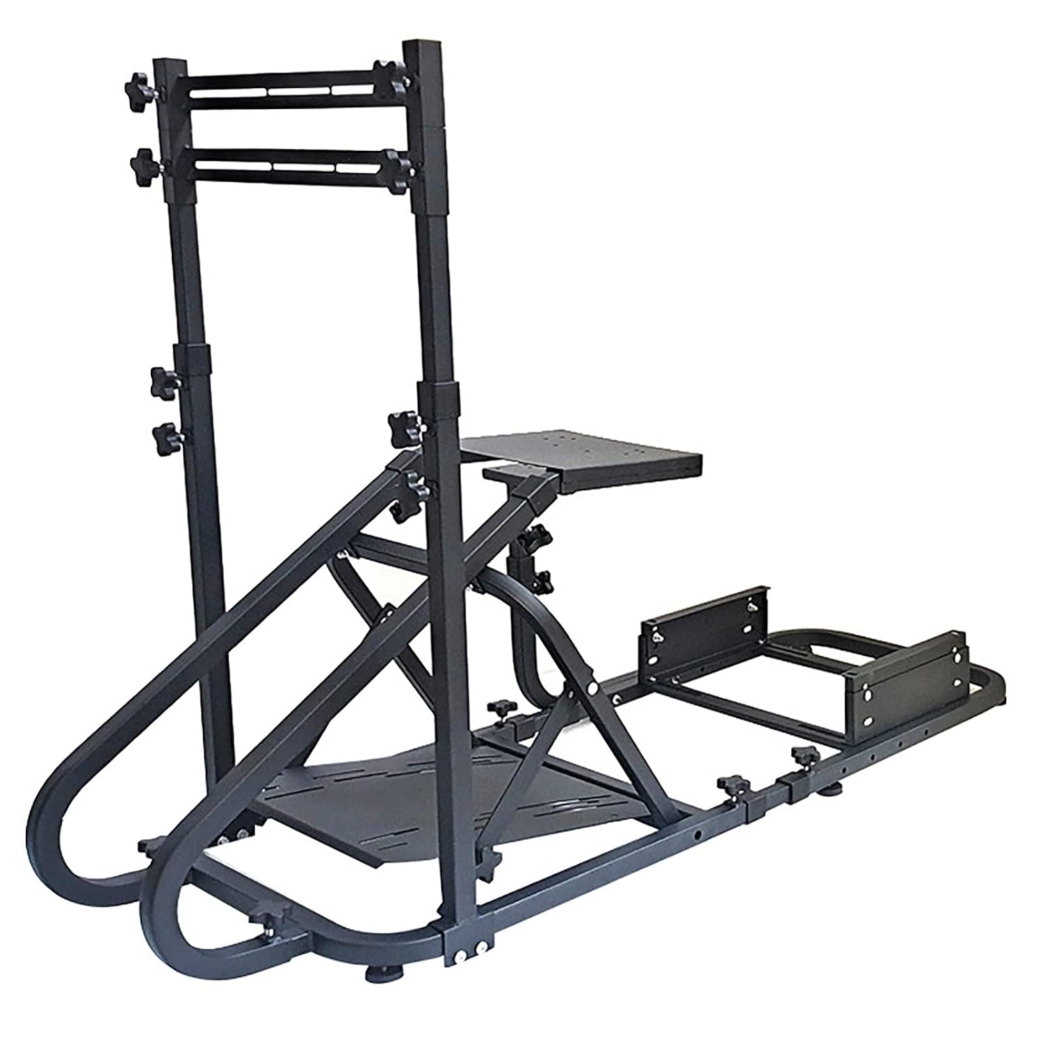 WTRAVEL Racing Simulator Cockpit with Wheel Stand and Racing Seat for All Logitech G920|G25|G27|G29| Thrustmaster | Compatible with Xbox, PS4, PS5, PC Platforms (Black+Gray)