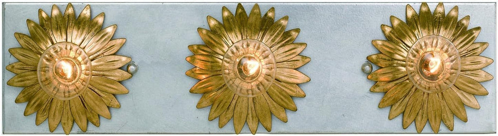 Crystorama Broche 3 Light Antique Gold + Antique Silver Bathroom Vanity