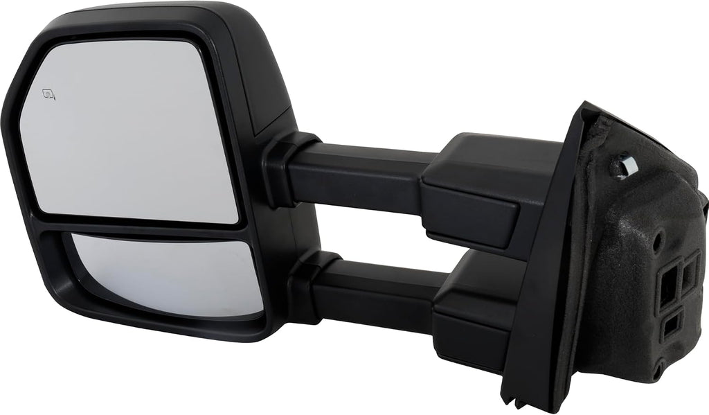 Kool Vue Driver Side Power Heated Towing Mirror for Ford F-250 F-350 Super Duty 2017-2022 Manual Fold With Signal Light; Without Blind Spot Monitor, Memory & Puddle Lamp Textured