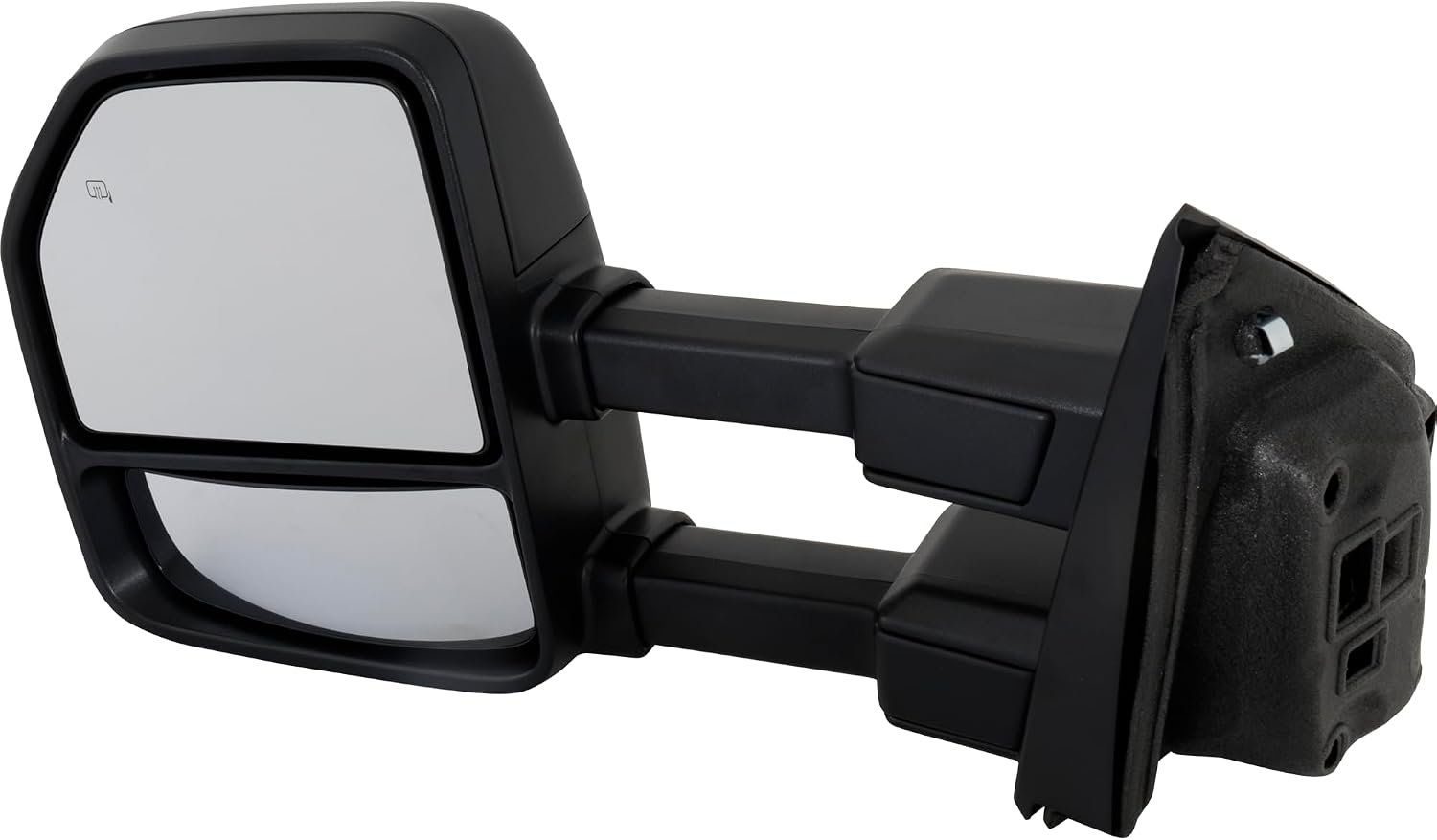 Kool Vue Driver Side Power Heated Towing Mirror for Ford F-250 F-350 Super Duty 2017-2022 Manual Fold With Signal Light; Without Blind Spot Monitor, Memory & Puddle Lamp Textured