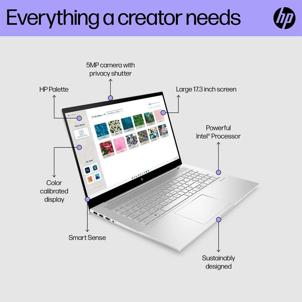 HP Envy 17.3' FHD Touchscreen Laptop | Intel Core i7-1260P | Intel Iris Xe Graphics | 32GB RAM | 1.5TB Storage | Wi-Fi 6 | Win 11 | Audio by Bang & Olufsen | Backlit Keyboard | w/WOWPC Bundle