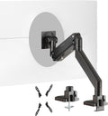 Hexcal Heavy Duty Monitor Arm for 57' Ultrawide Screens, Support up to 59.4 lbs, Full Motion Desk Mount with Quick Release VESA (75/100/200mm), C-Clamp & Grommet Base, Space-Saving Design