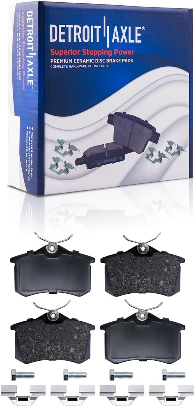 Detroit Axle - 2.0L Brake Kit for Volkswagen Jetta 2012 2013, Disc Brake Rotors Ceramic Brakes Pads Replacement : 11.02' inch Front and 9.96' inch Rear Rotors