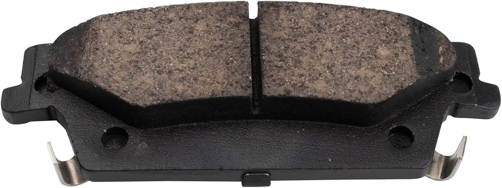 TRQ Performance Rear Brake Pad and Rotor Set Ceramic Vented Coated Slotted Drilled Calipers Compatible with 2004-2009 Cadillac SRX