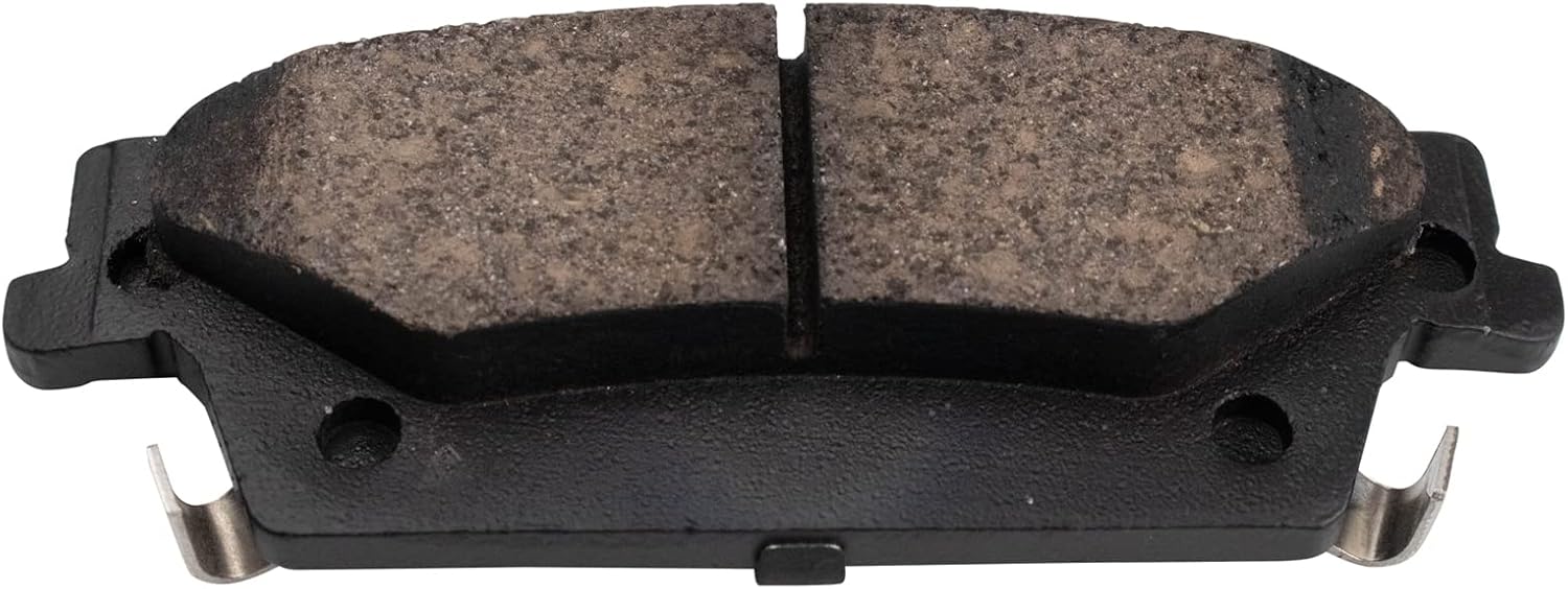 TRQ Performance Rear Brake Pad and Rotor Set Ceramic Vented Coated Slotted Drilled Calipers Compatible with 2004-2009 Cadillac SRX