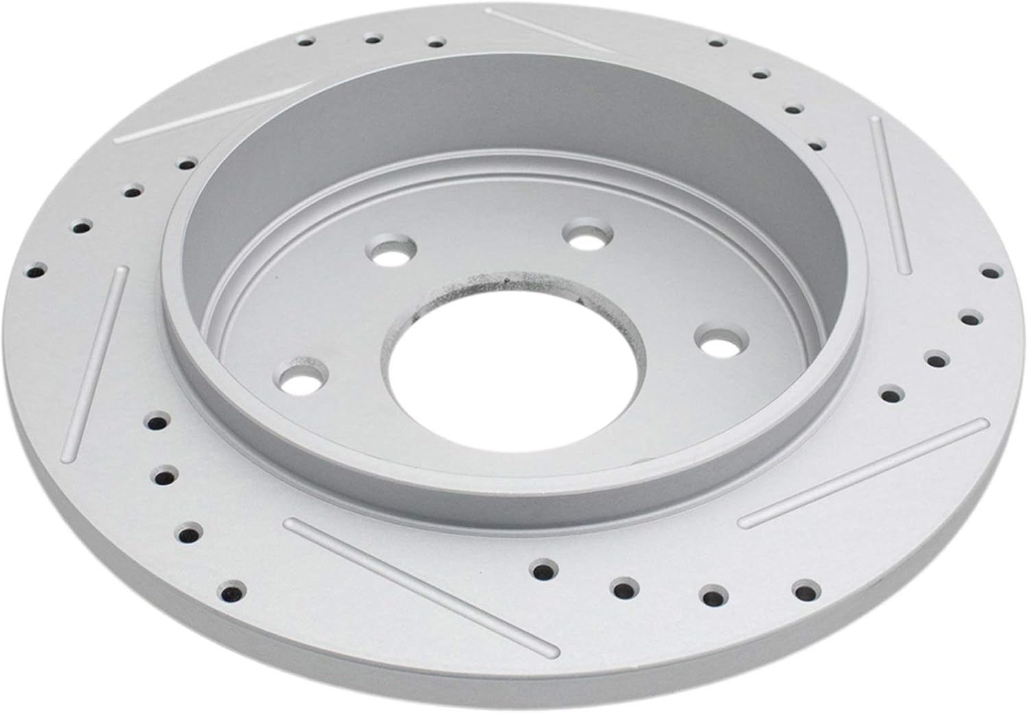 TRQ Performance Rear Brake Pad and Rotor Set Ceramic Coated Drilled Slotted Vented Rotors Calipers Compatible with 04-10 Infiniti QX56 05-15 Nissan Armada 2004 Nissan Pathfinder Armada 04-15 Titan