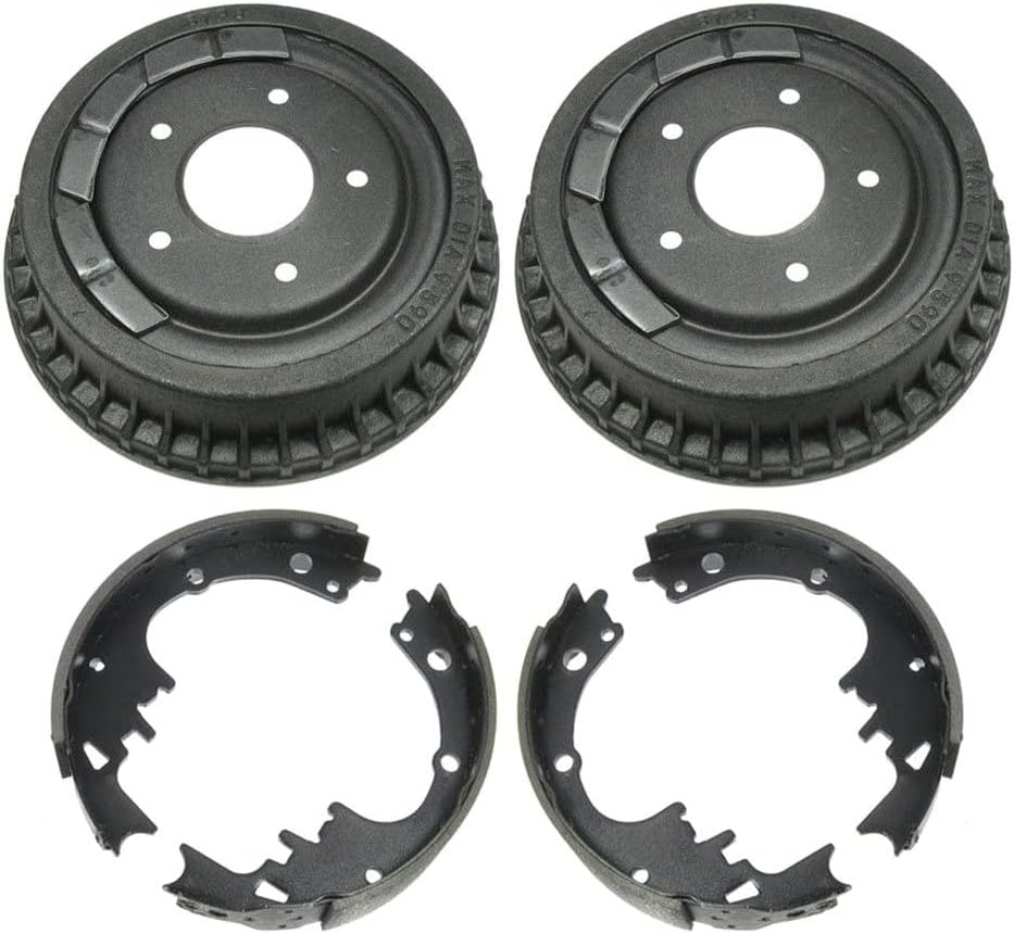 TRQ 9.5' Drum Rear Brake & Shoe Set Pair Kit AUTO EXTRA for Chevy Pontiac