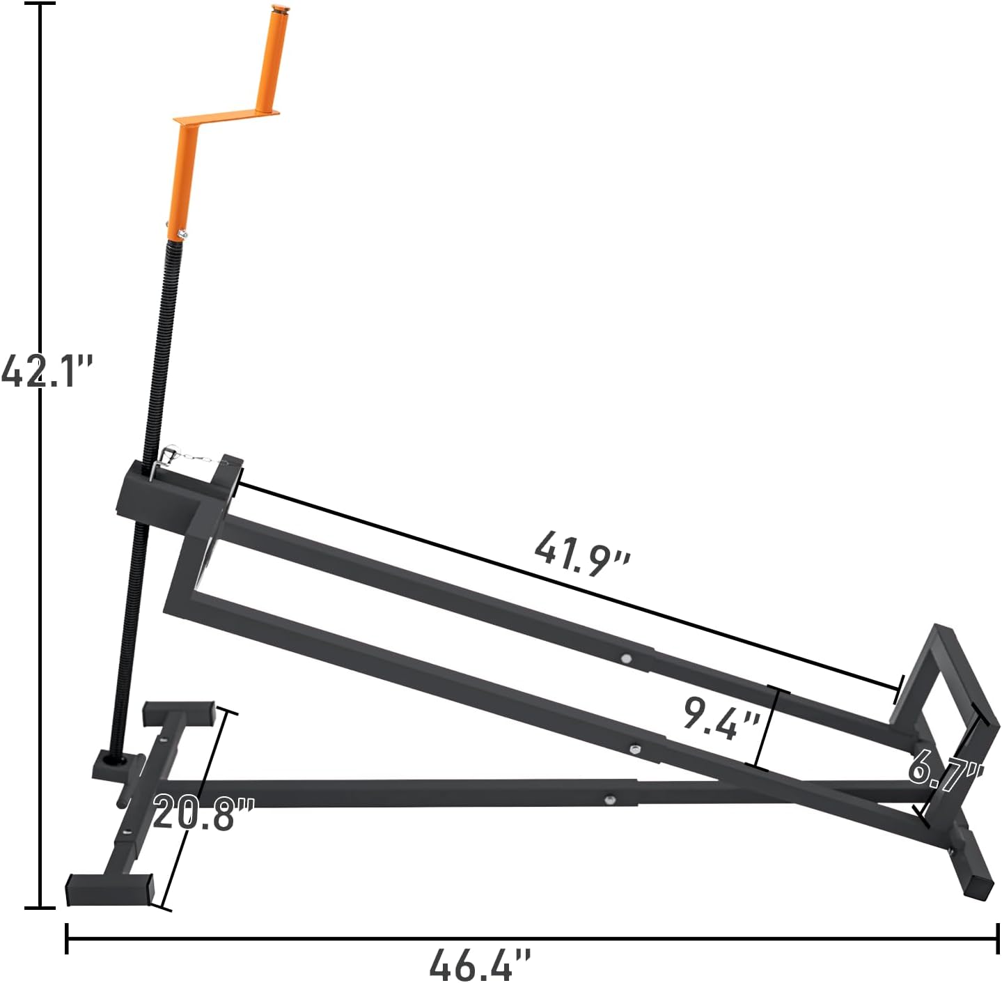 Riding Mower Jack Lawn Tractor Lift 882LBS Capacity Zero Turn Lawn Mower Ramps Lawnmower Maintenance with Manual Handle & Power Tool Extension Handle, Gray