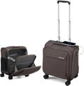 Hanke 16 Inch Underseat Carry On Luggage with Wheels Small Suitcase Softside Luggage Bags for Travel Lightweight Suitcases with Wheels Travel Luggage Personal Item for Men and Women.(Coffee)
