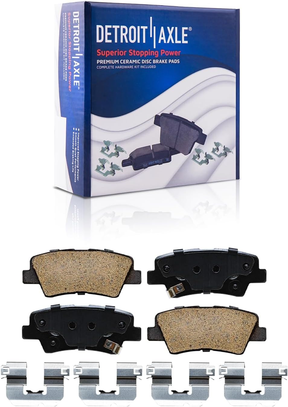 Detroit Axle - 10pc Brake Kit for 2017 2018 2019 2020 2021 2022 Kia Sportage, Drilled and Slotted Disc Brake Rotors Ceramic Brakes Pads Replacement : 12.60' inch Front and 11.89' inch Rear Rotor
