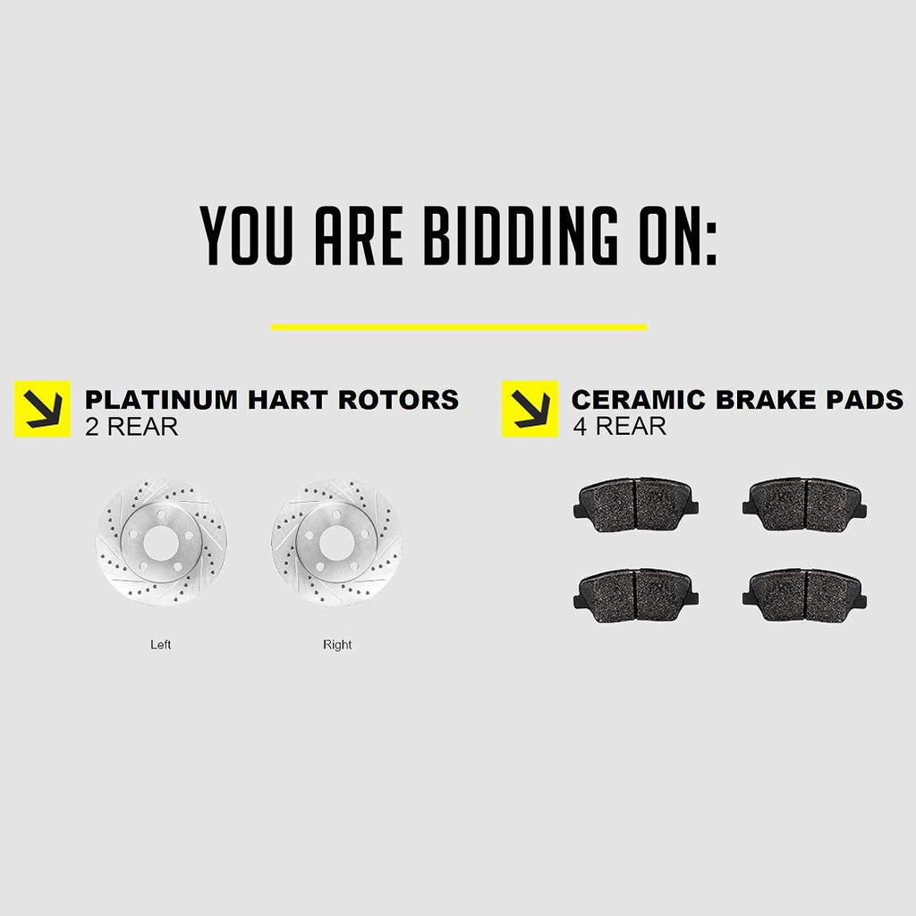 Hart Brakes Rear Brakes and Rotors| Automotive Replacement Brake Kits| Rear Ceramic Brake Pads and Rotors Kit| Fits 2007-2013 Acura MDX; 2010-2013 Acura ZDX; 2011-2017 Honda Odyssey