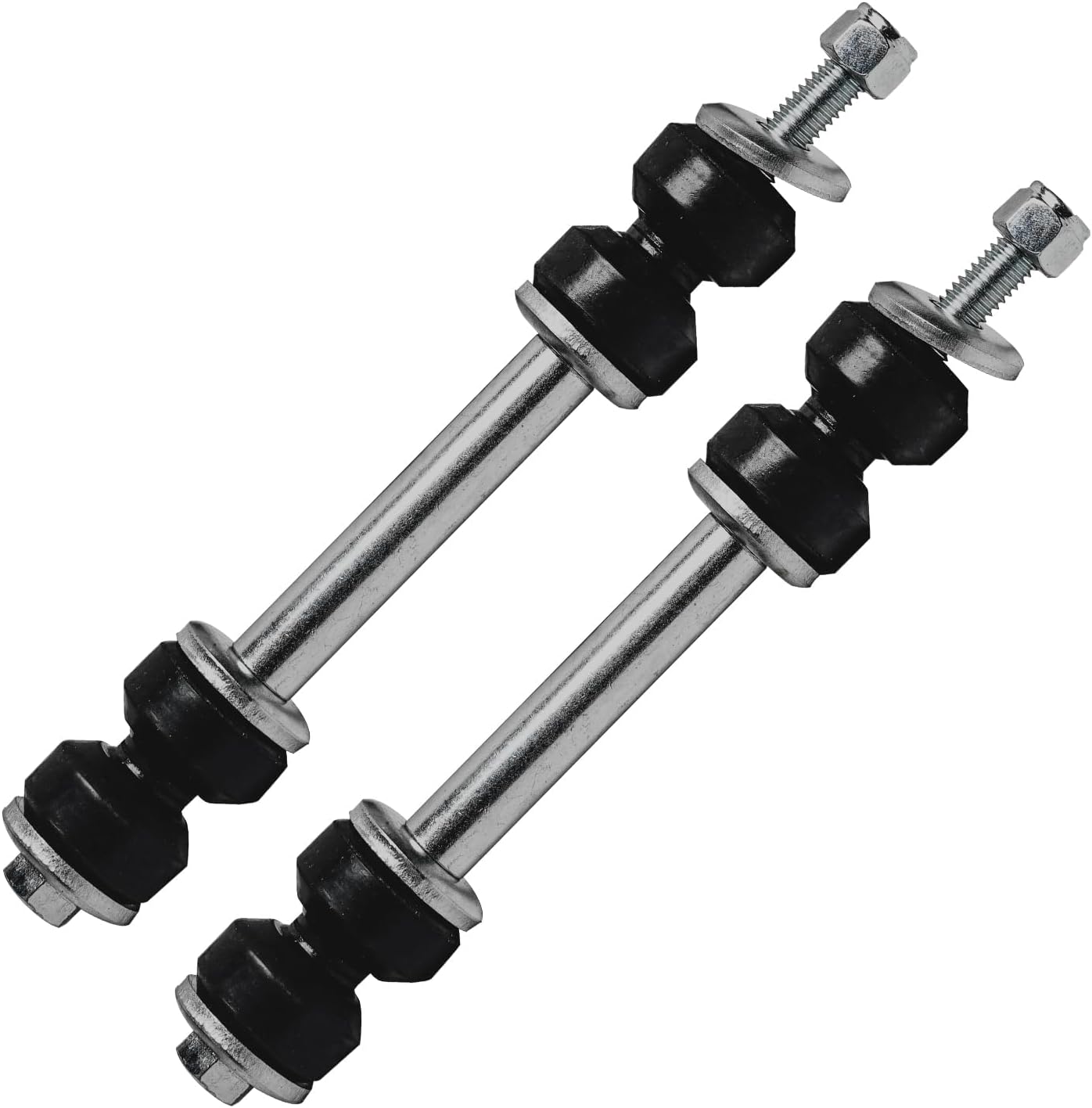 Detroit Axle - Front Brake Kit for Silverado Suburban Sierra 1500 GMC Yukon Chevy Tahoe Cadillac Escalade, Lower Ball Joints Outer Tie Rods Sway Bars Disc Brake Rotors Ceramic Brake Pads Replacement