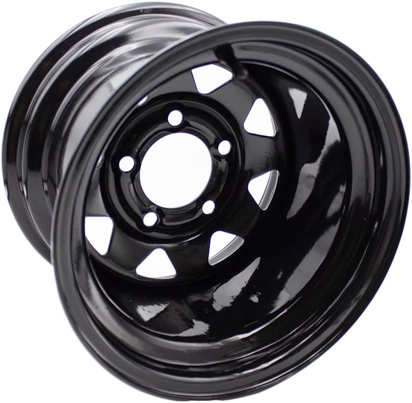4 PACK 12x10.5 WHEEL RIMS 5/4.5 for Zero Turn Riding Garden Lawn Mower Golf Cart 12 x 10.5 Rim 5 Lugs Bolt Circle 4.5 inch,backspace 3.5 inch