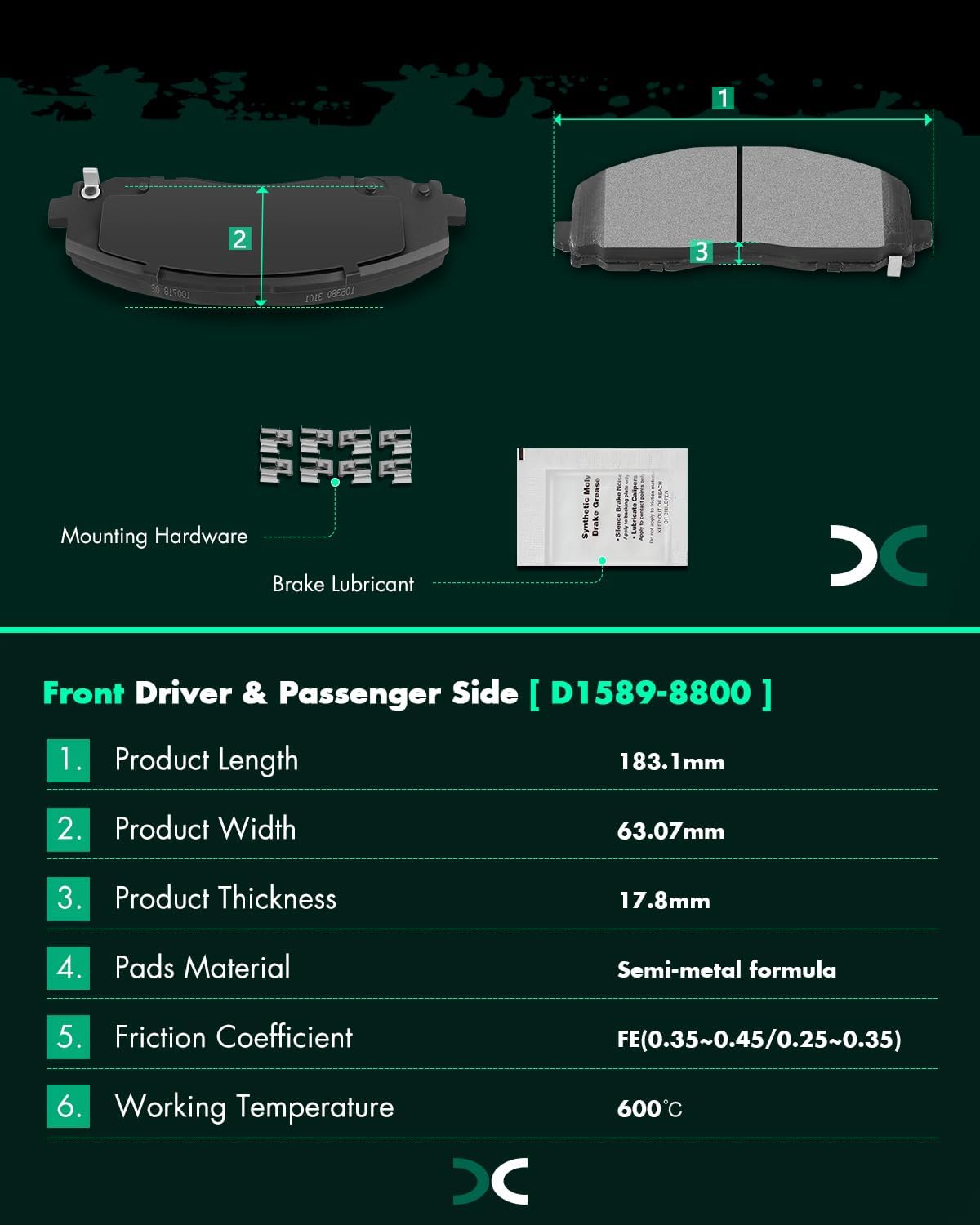 SCITOO Disc Brake Pads and Rotors Front 12.99' Rotors Replacement For Chrysler For Pacifica│For Voyager│For Town & Country,For Dodge For Grand Caravan│For Journey,For Ram For C/V, 5/Lugs Brake Kits