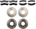 Front & Rear Brake Kit for Chevrolet Avalanche 2500 2002-2006 for Chevy Avalanche 2500 2002-2006 for Chevrolet Silverado 1500 2004-2005 6PCS Semi-metallic Brakes Pads