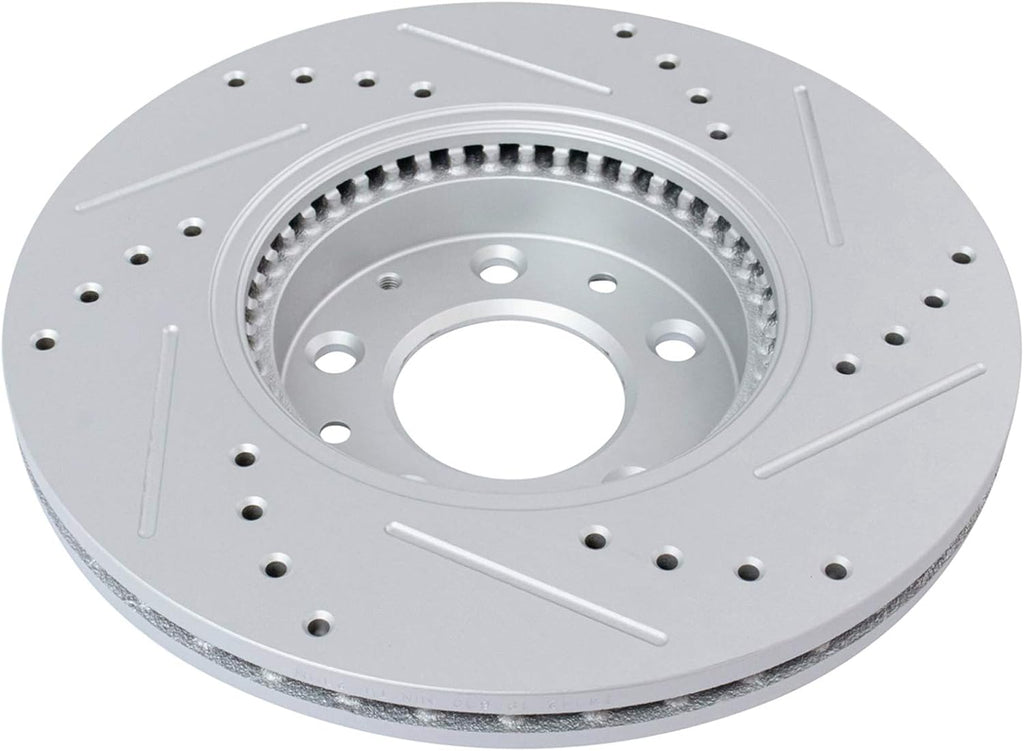TRQ Performance Front and Rear Semi Metallic Brake Pad and Rotor Set Drilled Slotted Coated Compatible with 2006-2012 Ford Fusion 2007-2012 Lincoln MKZ 2006 Lincoln Zephyr 2006-2011 Mercury Milan