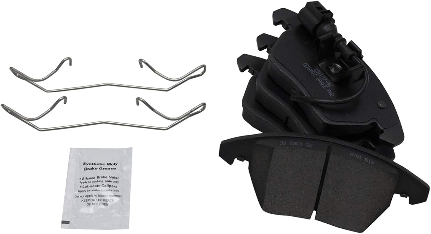 TRQ Front Ceramic Brake Pad & Rotor Set for A3 TT VW Eos Jetta GTI Passat
