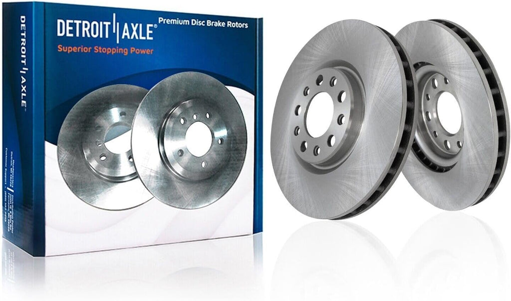 Detroit Axle - Front Brake Kit for Buick LaCrosse Regal Sportback TourX Chevrolet Malibu, Disc Brake Rotors Ceramic Brake Pads w/Hardware Wheel Bearing Hubs Replacement