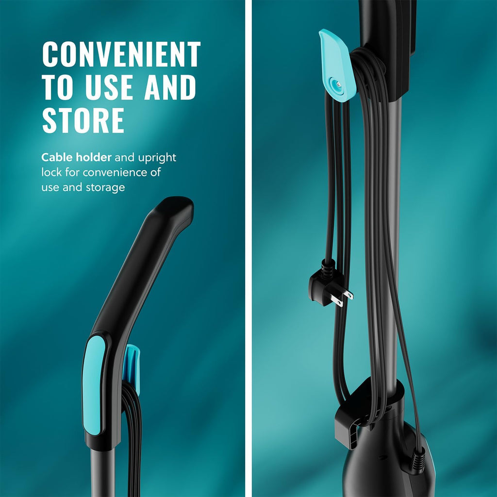 Pursteam New & Improved ScrubMaster Steam Mop with Dual Scrubbing LED Head