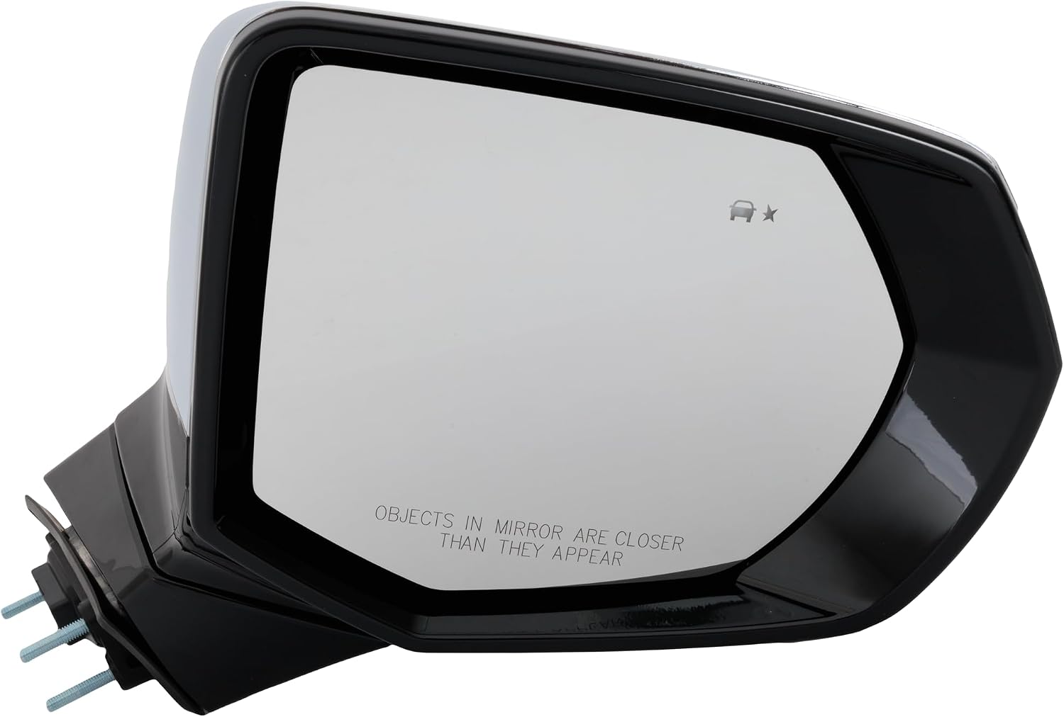 Garage-Pro Passenger Side Power Heated Mirror for Chevrolet Tahoe Suburban GMC Yukon 2021-2023 Power Fold with Signal Light, Blind Spot Monitor, Memory & Puddle Lamp Chrome w/o Surround View Camera