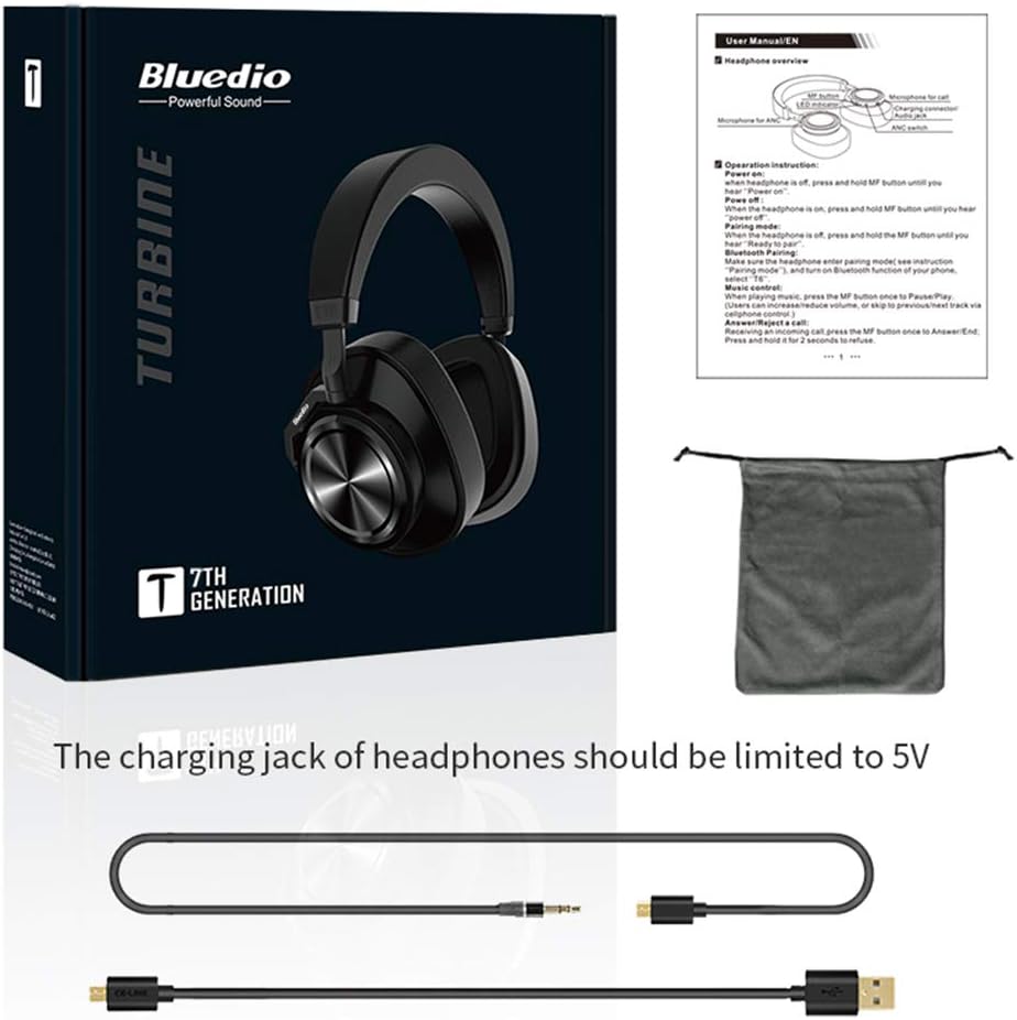 Wireless Foldable Headphones Active Noise Cancelling Stereo Foldable Headphones Soft Memory-Protein Earmuffs Deep Bass, for Phones and Music