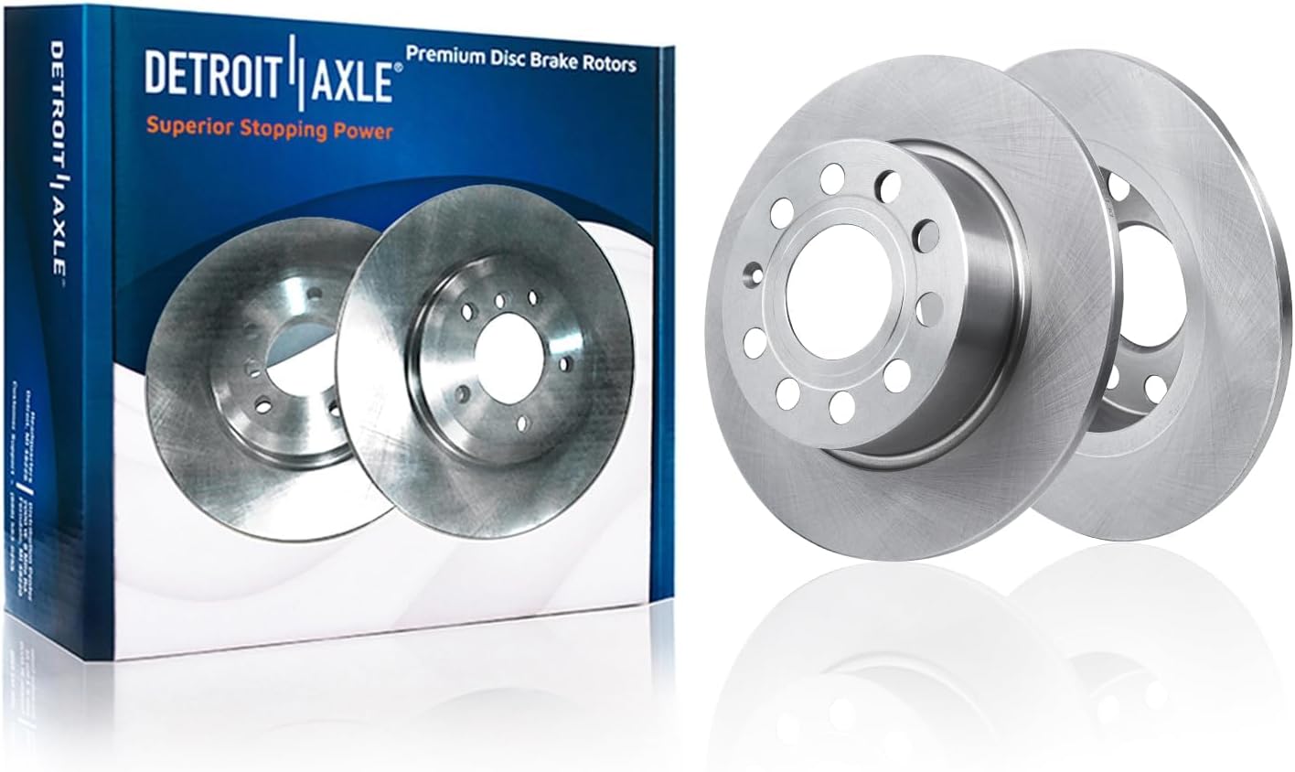 Detroit Axle - 2.0L Brake Kit for Volkswagen Jetta 2012 2013, Disc Brake Rotors Ceramic Brakes Pads Replacement : 11.02' inch Front and 9.96' inch Rear Rotors